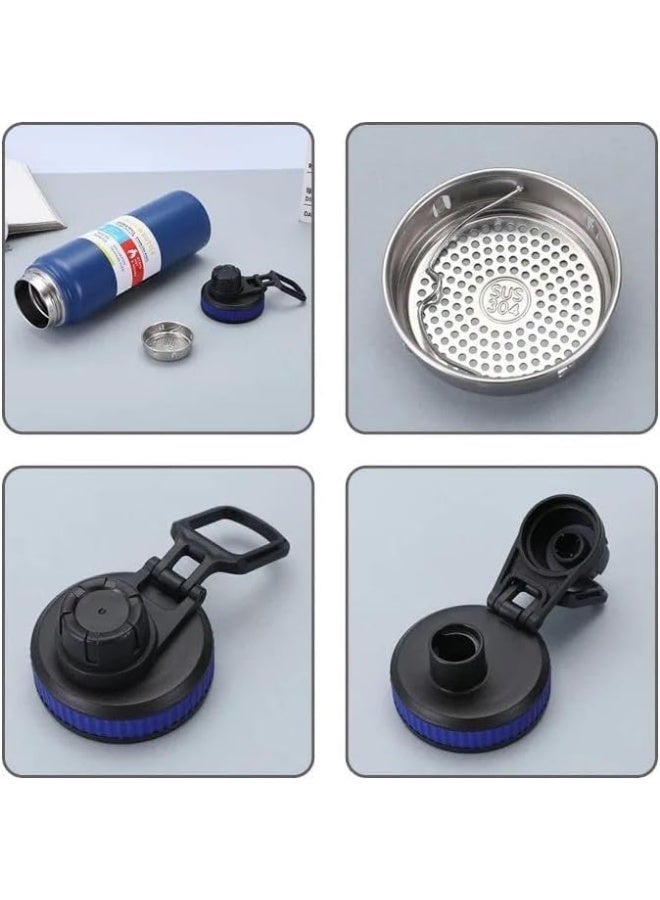 يو شوب زجاجة حرارية معزولة من يو شوب بتفريغ الهواء الستانلس ستيل سعة 1000 مل مانعة للتسرب وخالية BPA مياه رياضية للقهوة والشاي للسفر للحفاظ على المشروبات ساخنة أو باردة - Image 2